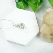 Green Amethyst Silver Pendant : Big Oval - Love Rocks